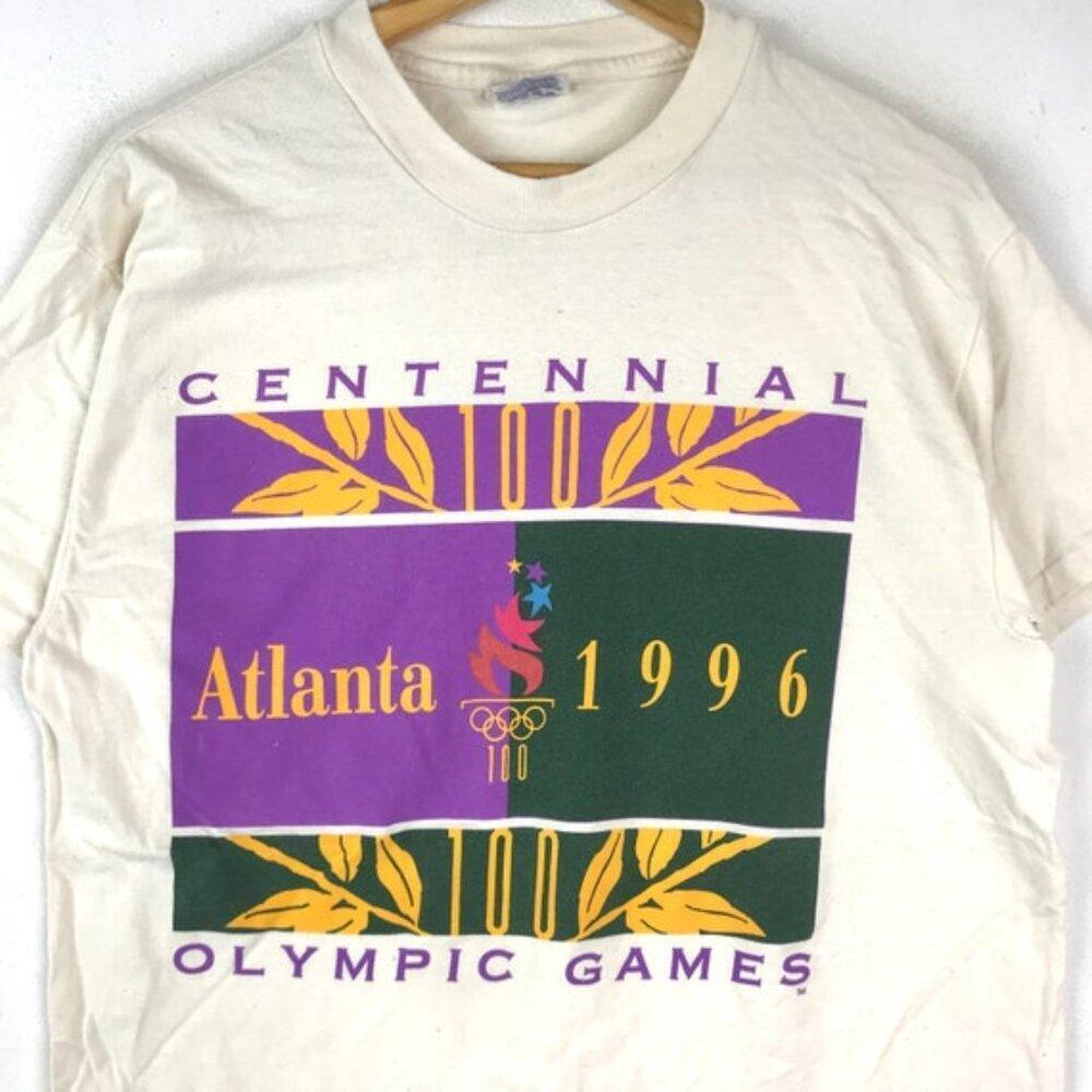 Rare 1996 Atlanta Centennial Olympic Games T Shirt Retro